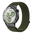 18mm Woven Nylon Hook And Loop Fastener Watch Band(Spruce Green) - 1
