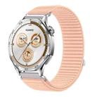 18mm Woven Nylon Hook And Loop Fastener Watch Band(Milkshake Pink) - 1