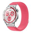 18mm Woven Nylon Hook And Loop Fastener Watch Band(Red) - 1