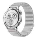 18mm Woven Nylon Hook And Loop Fastener Watch Band(Gray) - 1