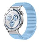22mm Woven Nylon Hook And Loop Fastener Watch Band(Island Blue) - 1