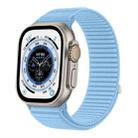For Apple Watch 46mm / 49mm / 45mm / 44mm Wild Mountain Texture Woven Nylon Watch Band(Island Blue) - 1