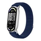 For Xiaomi Smart Band 10 / 9 / 8 Woven Nylon Hook And Loop Fastener Watch Band(Azure) - 1