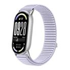 For Xiaomi Smart Band 10 / 9 / 8 Woven Nylon Hook And Loop Fastener Watch Band(Hyacinth Purple) - 1