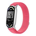 For Xiaomi Smart Band 10 / 9 / 8 Woven Nylon Hook And Loop Fastener Watch Band(Red) - 1