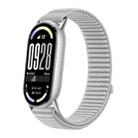 For Xiaomi Smart Band 10 / 9 / 8 Woven Nylon Hook And Loop Fastener Watch Band(Gray) - 1