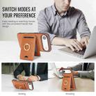 For iPhone 17 Air Kalebol Strong MagSafe Ring Magnetic Card Bag Holder Leather Phone Case(Brown) - 3