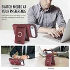 For iPhone 17 Air Kalebol Strong MagSafe Ring Magnetic Card Bag Holder Leather Phone Case(Red) - 3