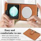 For Samsung Galaxy Z Flip6 Kalebol Magnetic Button Card Bag MagSafe Ring Leather Phone Case(Brown) - 3