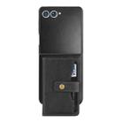 For Samsung Galaxy Z Flip7 Kalebol Magnetic Button Card Bag MagSafe Ring Leather Phone Case(Black) - 2
