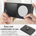 For Samsung Galaxy Z Flip7 Kalebol Magnetic Button Card Bag MagSafe Ring Leather Phone Case(Black) - 3