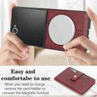 For Samsung Galaxy Z Flip7 Kalebol Magnetic Button Card Bag MagSafe Ring Leather Phone Case(Red) - 2