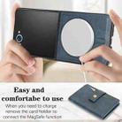 For Samsung Galaxy Z Flip7 Kalebol Magnetic Button Card Bag MagSafe Ring Leather Phone Case(Blue) - 3