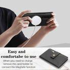 For Samsung Galaxy Z Fold6 Kalebol Magnetic Button Card Bag MagSafe Ring Leather Phone Case(Black) - 3