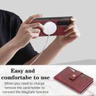 For Samsung Galaxy Z Fold7 Kalebol Magnetic Button Card Bag MagSafe Ring Leather Phone Case(Red) - 3