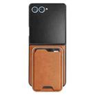 For Samsung Galaxy Z Flip7 Kalebol Slim MagSafe Ring Magnetic Card Bag Leather Phone Case(Brown) - 2