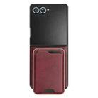 For Samsung Galaxy Z Flip7 Kalebol Slim MagSafe Ring Magnetic Card Bag Leather Phone Case(Red) - 2