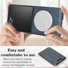For Samsung Galaxy Z Flip7 Kalebol Slim MagSafe Ring Magnetic Card Bag Leather Phone Case(Blue) - 3