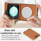 For Samsung Galaxy Z Flip6 Kalebol Slim MagSafe Ring Magnetic Card Bag Leather Phone Case(Brown) - 3