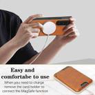 For Samsung Galaxy Z Fold6 Kalebol Slim MagSafe Ring Magnetic Card Bag Leather Phone Case(Brown) - 3