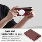 For Samsung Galaxy Z Fold6 Kalebol Slim MagSafe Ring Magnetic Card Bag Leather Phone Case(Red) - 3