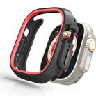 For Apple Watch Ultra 49mm  Two-Color Half Wrap PC Protective Case(Red) - 3