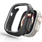 For Apple Watch Ultra 49mm  Two-Color Half Wrap PC Protective Case(Gray) - 3