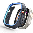 For Apple Watch Ultra 49mm  Two-Color Half Wrap PC Protective Case(Blue) - 3