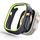 For Apple Watch Ultra 49mm  Two-Color Half Wrap PC Protective Case(Yellow) - 3
