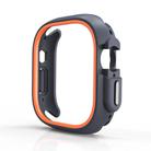 For Apple Watch Ultra 49mm  Two-Color Half Wrap PC Protective Case(Orange) - 2