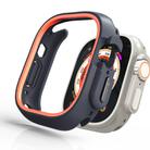 For Apple Watch Ultra 49mm  Two-Color Half Wrap PC Protective Case(Orange) - 3
