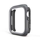 For Apple Watch 44mm / 45mm Two-Color Half Wrap PC Protective Case(Gray) - 2
