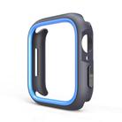 For Apple Watch 44mm / 45mm Two-Color Half Wrap PC Protective Case(Blue) - 2