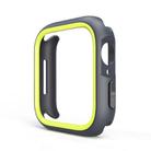 For Apple Watch 44mm / 45mm Two-Color Half Wrap PC Protective Case(Yellow) - 2