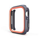 For Apple Watch 44mm / 45mm Two-Color Half Wrap PC Protective Case(Orange) - 2