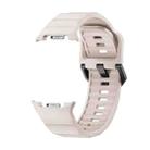 For Samsung Galaxy Watch 8 40mm / 44mm Wave Black Buckle Silicone Watch Band(Starlight) - 2