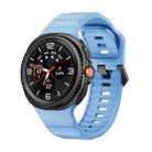 For Samsung Galaxy Watch 8 40mm / 44mm Wave Black Buckle Silicone Watch Band(Cloud Blue) - 1