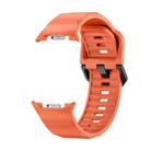 For Samsung Galaxy Watch 8 40mm / 44mm Wave Black Buckle Silicone Watch Band(Orange) - 2