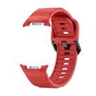 For Samsung Galaxy Watch 8 40mm / 44mm Wave Black Buckle Silicone Watch Band(Red) - 2