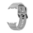 For Samsung Galaxy Watch 8 40mm / 44mm Wave Black Buckle Silicone Watch Band(Gray) - 2
