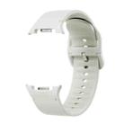 For Samsung Galaxy Watch 8 40mm / 44mm Solid Color Stitched Silicone Watch Band, Size:S(Beige) - 2