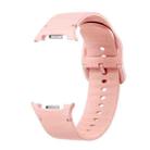 For Samsung Galaxy Watch 8 40mm / 44mm Solid Color Stitched Silicone Watch Band, Size:S(Pink) - 2