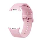 For Samsung Galaxy Watch 8 40mm / 44mm Solid Color Stitched Silicone Watch Band, Size:S(Light Pink) - 2
