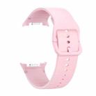 For Samsung Galaxy Watch 8 40mm / 44mm Solid Color Stitched Silicone Watch Band, Size:S(Light Pink) - 3