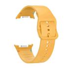 For Samsung Galaxy Watch 8 40mm / 44mm Solid Color Stitched Silicone Watch Band, Size:S(Official Yellow) - 3