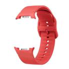For Samsung Galaxy Watch 8 40mm / 44mm Solid Color Stitched Silicone Watch Band, Size:S(Red) - 2