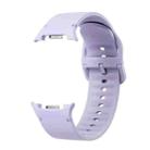 For Samsung Galaxy Watch 8 40mm / 44mm Solid Color Stitched Silicone Watch Band, Size:S(Official Purple) - 2