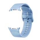 For Samsung Galaxy Watch 8 40mm / 44mm Solid Color Stitched Silicone Watch Band, Size:S(Light Blue) - 2