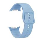 For Samsung Galaxy Watch 8 40mm / 44mm Solid Color Stitched Silicone Watch Band, Size:S(Light Blue) - 3