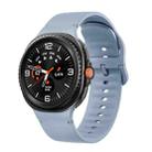 For Samsung Galaxy Watch 8 40mm / 44mm Solid Color Stitched Silicone Watch Band, Size:S(Jewel Blue) - 1